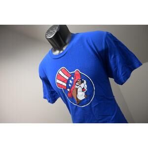 Bucee's Tee Shirt Blue Freedom Short Sleeve Graphic Mens Size Large